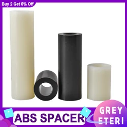 ABS Nylon Spacer Black or White Round Standoff Spacer Non-Threaded  Hollow Standoff Washer PCB Board 10-120Pcs L=3-50mm