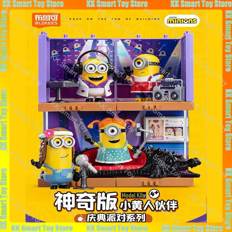

In Stock Original BLOKEES Minions Magic Edition Celebration Party Building Blocks Figure Model Kit Collectible Toy Gift