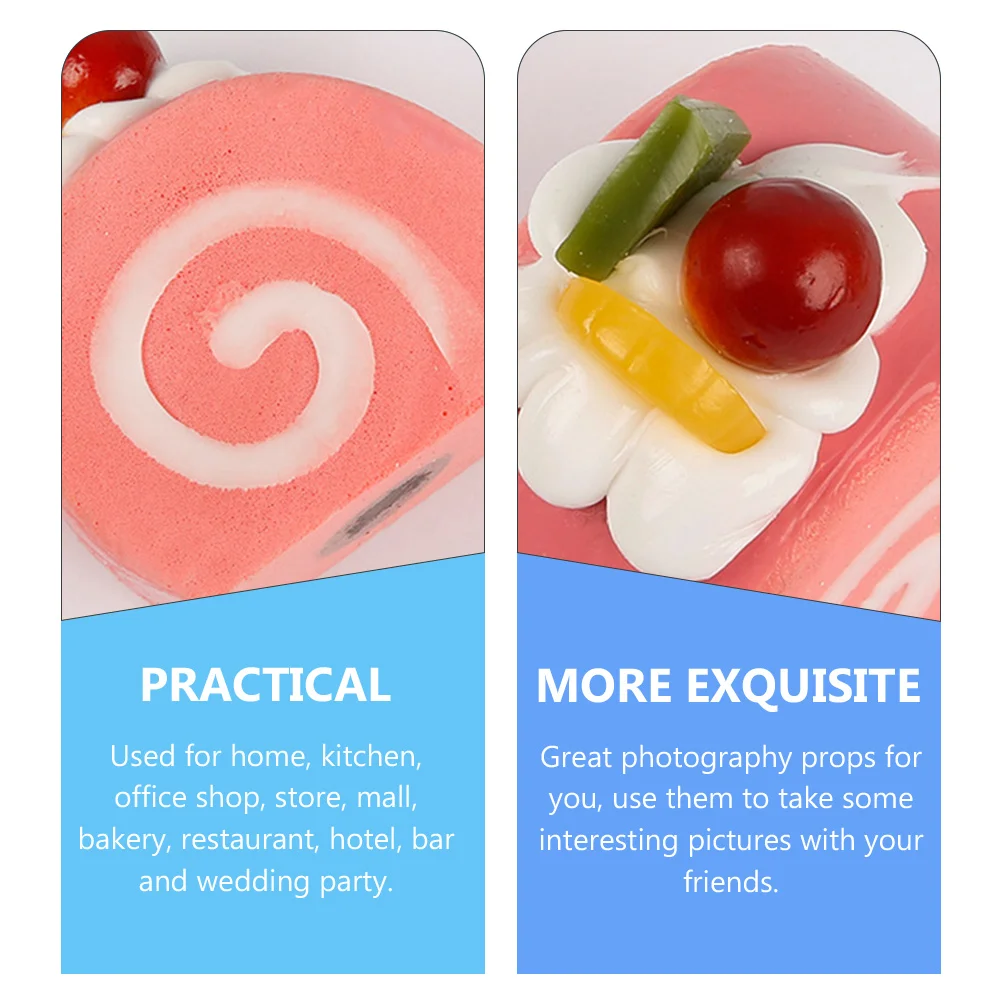 

2 Pcs Simulated Cake Decorations Bakery Dessert Artificial Models Decorated Fake Photography Props Bread