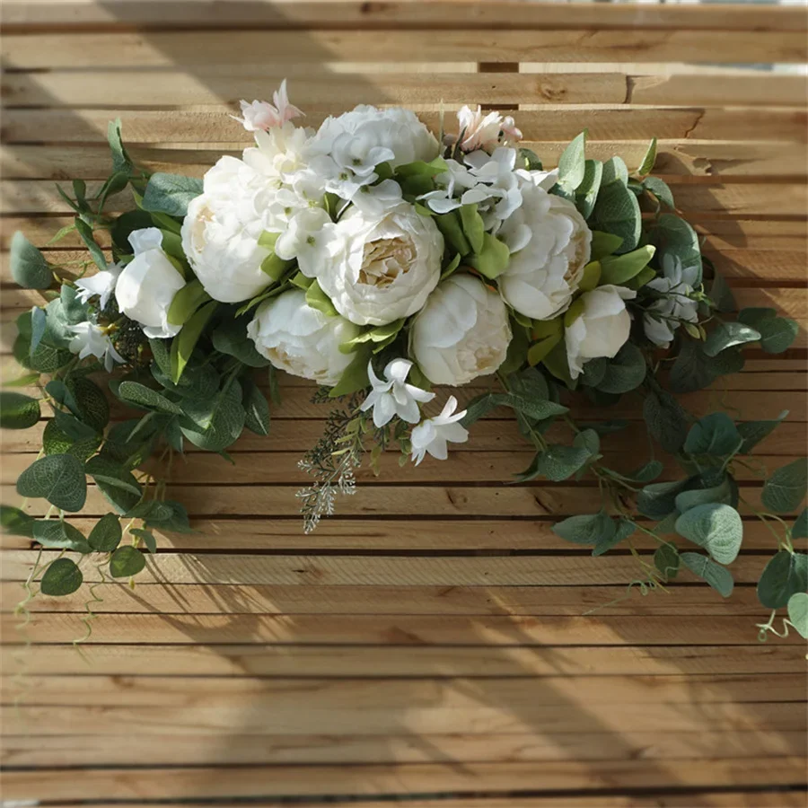 

Rustic Wedding Arch Flowers Artificial Rose Vine Garland Decorations DIY Wedding Outdoor Indoor Arch Party Wall Backdrop Decor