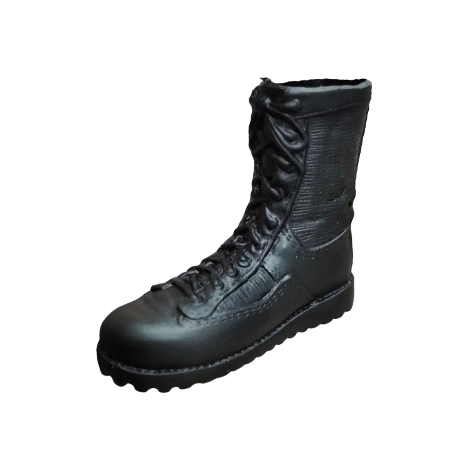 Botas de combate de soldado para hombre, calzado Formal de media pantorrilla, botas negras para figuras de acción de 12 pulgadas, accesorios para disfraces, 1:6