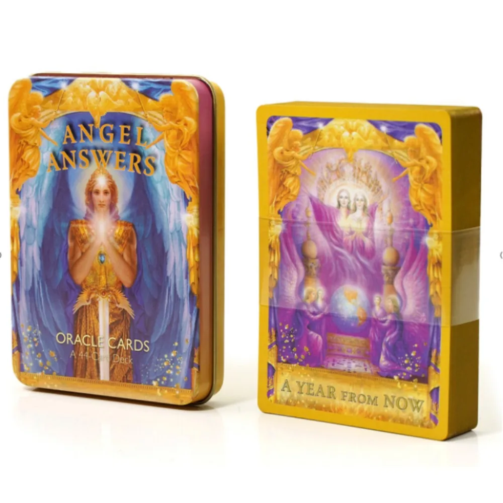 Moonology Tarot Deck In A Tin Box Gilded Edge for Fortune Telling Game Card 11*6.5cm