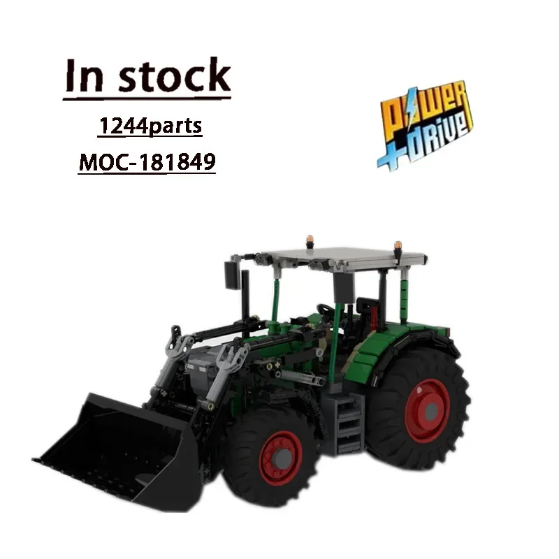 MOC-181849 Transport with Front Loader Tractor Building Block Model 1244 Parts Children's Birthday Building Blocks Toy Gift