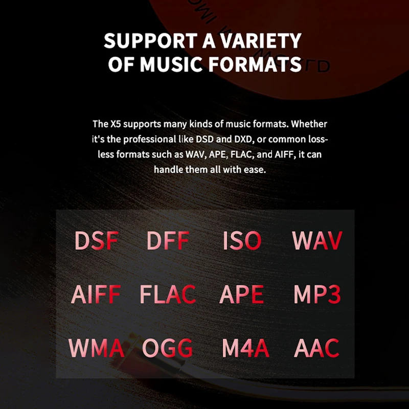 XDUOO X5 مشغل موسيقى محمول عالي الدقة بدون فقدان DSD256 PCM384 كيلو هرتز شاشة تعمل باللمس اتجاهين بلوتوث USB DAC وضع تشغيل السيارة Hifi MP3/4