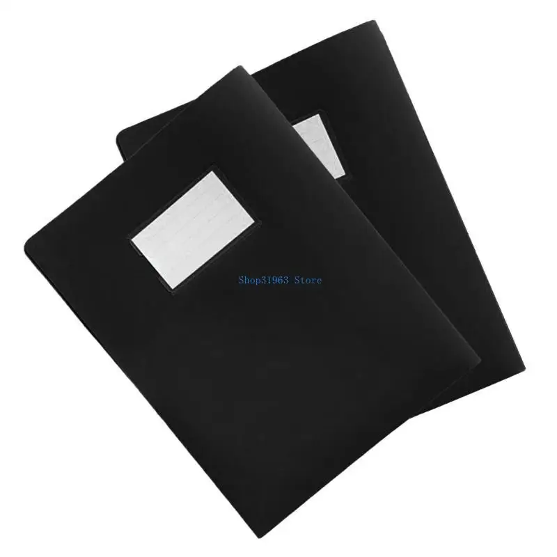 L4MA 2Pieces thư mục túi thư mục giấy có cửa sổ nhãn rõ ràng, thư mục tệp văn phòng cho tài liệu tập tin lưu trữ