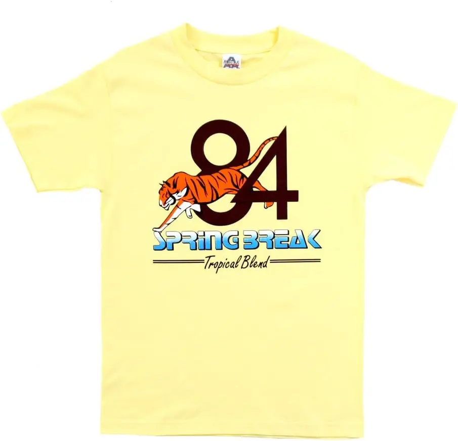 

Step Brothers Spring Break 84 Tropical Blend Adult Yellow T-Shirt