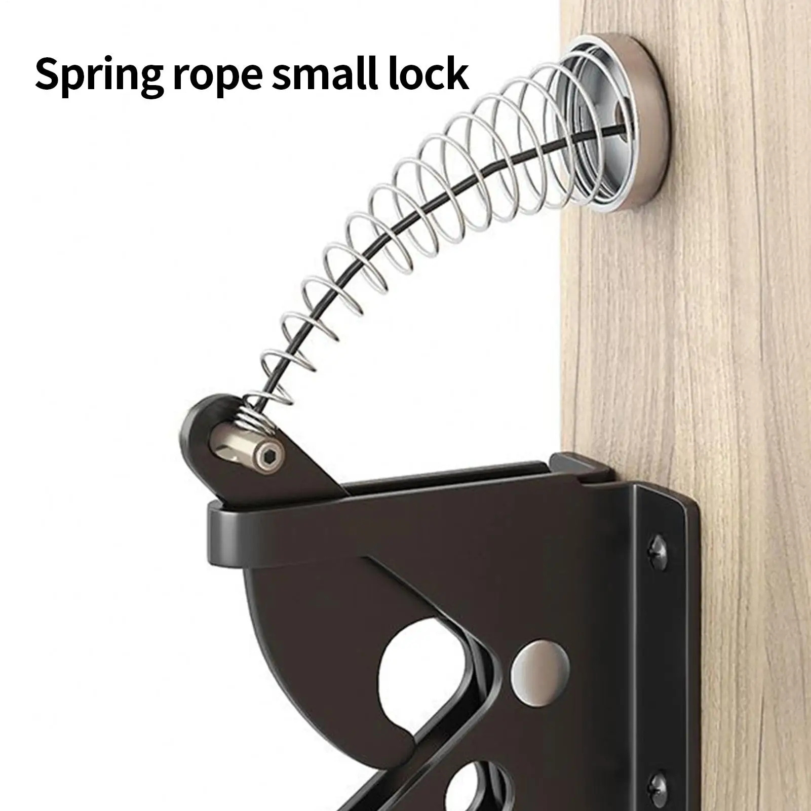 

self-locking Gate Latch with spring-loaded pull cord Heavy Duty Wooden Door Security Lock for Outdoor Metal Wood Yard
