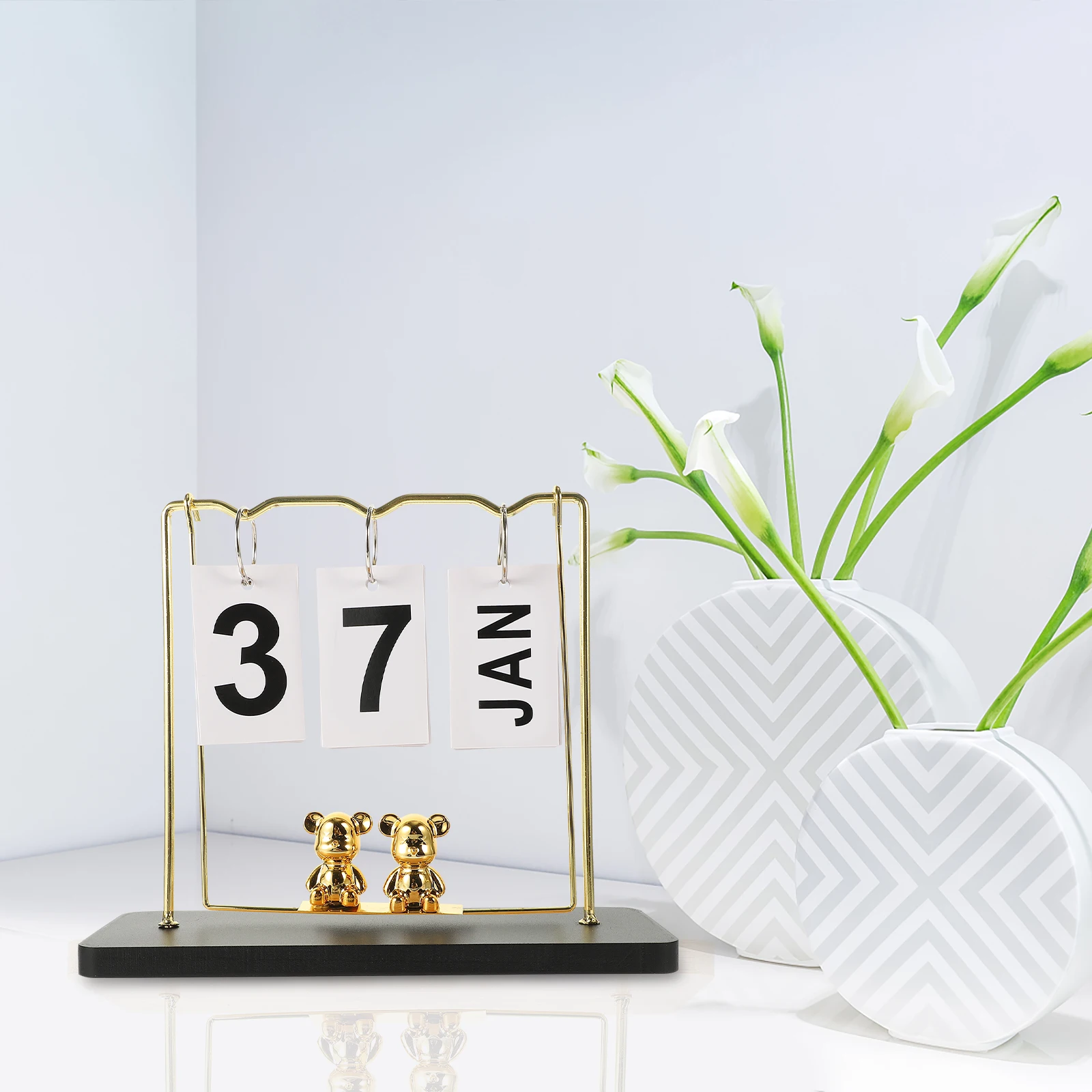 

Wooden Desk Reusable Flip St Perpetual Rustic Decor Home Office Student Gift Reusable Flip Calendar Swing nament