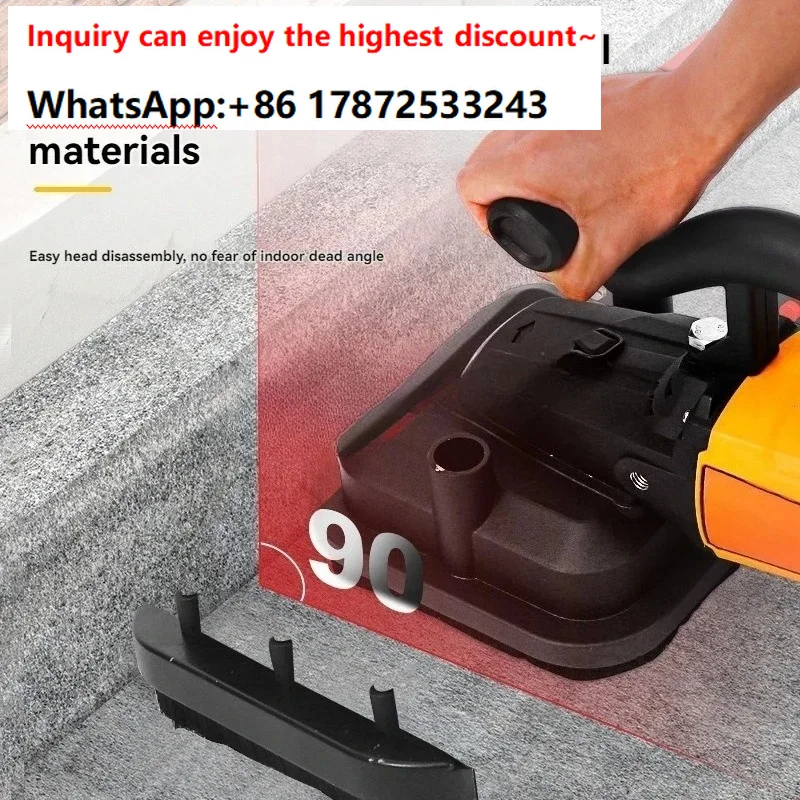 3800W Handheld Rough Grinder Dust-free Plasterer Long Rod Polishing Floor Grinder Concrete Grinding Machine