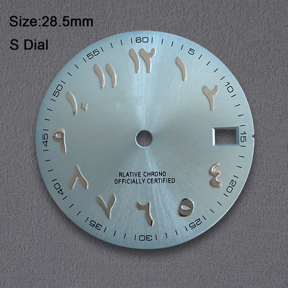Nh35 Dial S Logo 28.5mm Arabic numeral Dial Suitable For NH35 NH36 Movements Watch Accessories Repair Tool