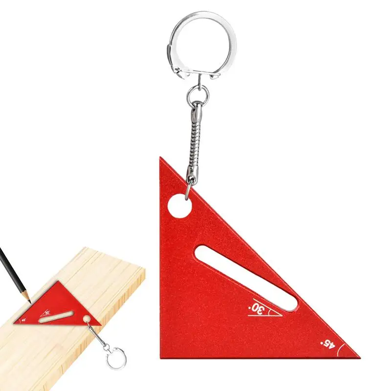 

Aluminum Alloy Triangle Ruler Portable Mini Triangle Ruler Alloy Metal 90/45 Degree Protractor Portable Aluminum Carpenter