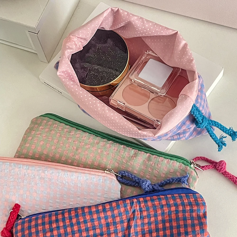 Mode Einfache Mesh Frauen Kosmetik Handtasche Tasche Große Kapazität Reise Veranstalter Make-Up Tasche Mini Lippenstifte Make-Up Lagerung Tasche – Detail 3