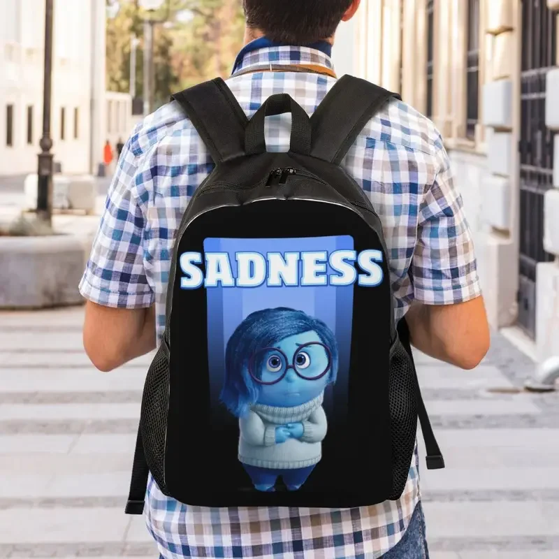 Mochila personalizada de "Inside Out" para hombre y mujer, para estudiantes universitarios morral, se adapta a bolsas para portátiles de 15 pulgadas