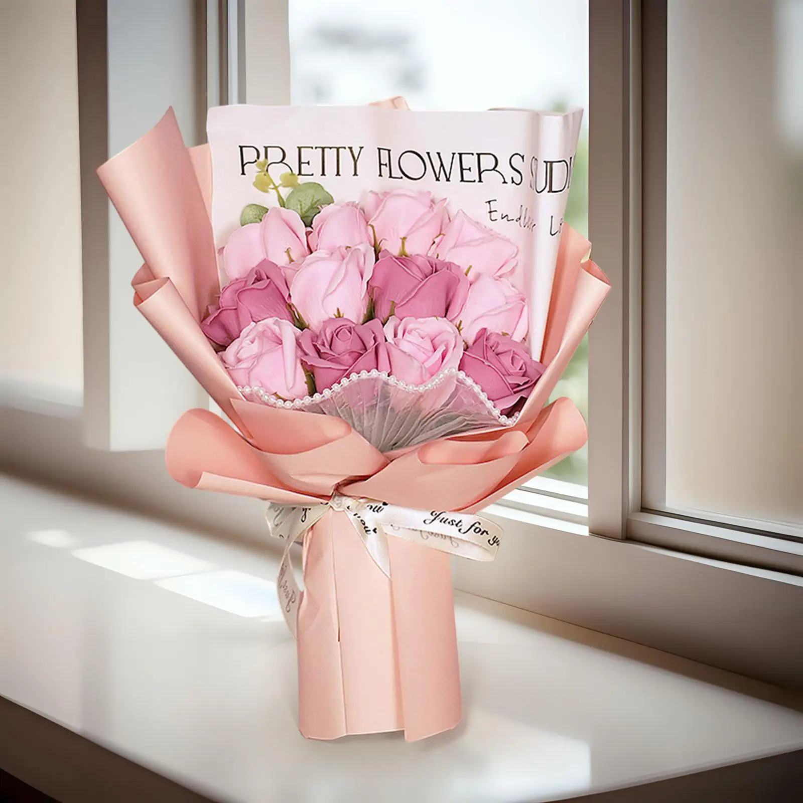 비누 장미 꽃 독특한 발렌타인 데이 선물, 결혼 기념일 약혼 장식, 아내 아빠 친구 엄마 