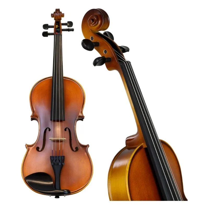 Bunnel Premier Violin Clearance Outfit 4/4 Full Size - Carrying Case and Accessories Included - Solid Maple Wood