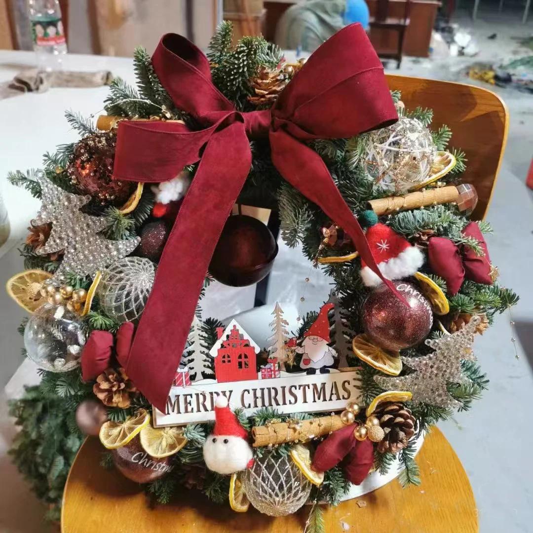 Para decoração de natal grinalda porta pendurado presentes cena de parede decoração arranjo guirlanda de natal