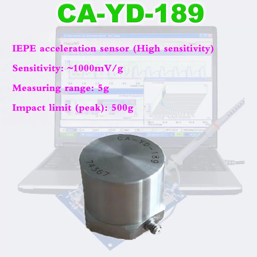Acceleration Sensor CA-YD-189 5g Low Frequency High Sensitivity Accelerometer Vibration
