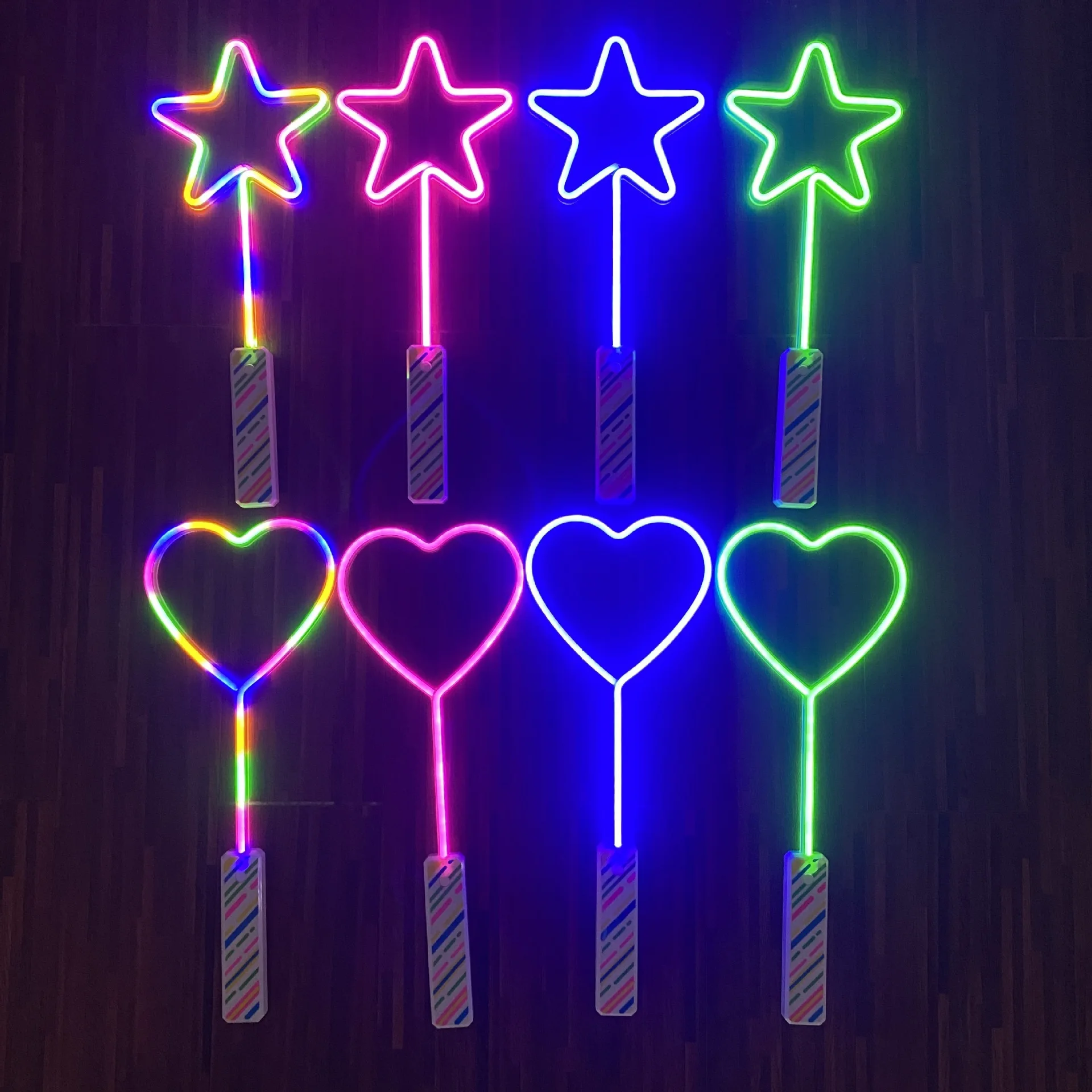 Children Colourful Luminous Toys Love Heart Stars Unicorn Bear Glow Stick LED Concert Flash Stick Birthday Party Props Gifts