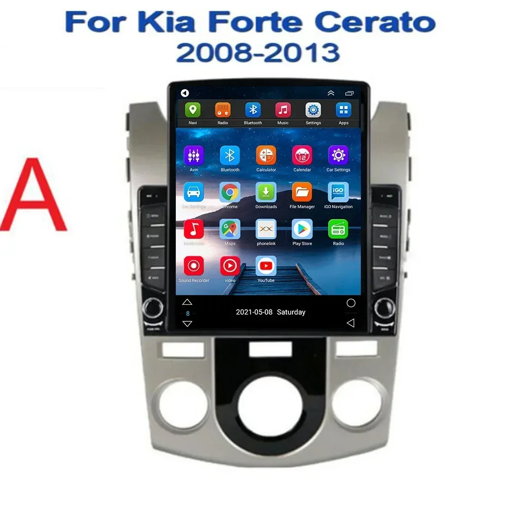 راديو السيارة تسلا شاشة عمودية لكيا فورتي سيراتو 2008-2035 نظام تحديد المواقع والملاحة ستيريو الوسائط المتعددة مشغل فيديو بلوتوث Autoradio