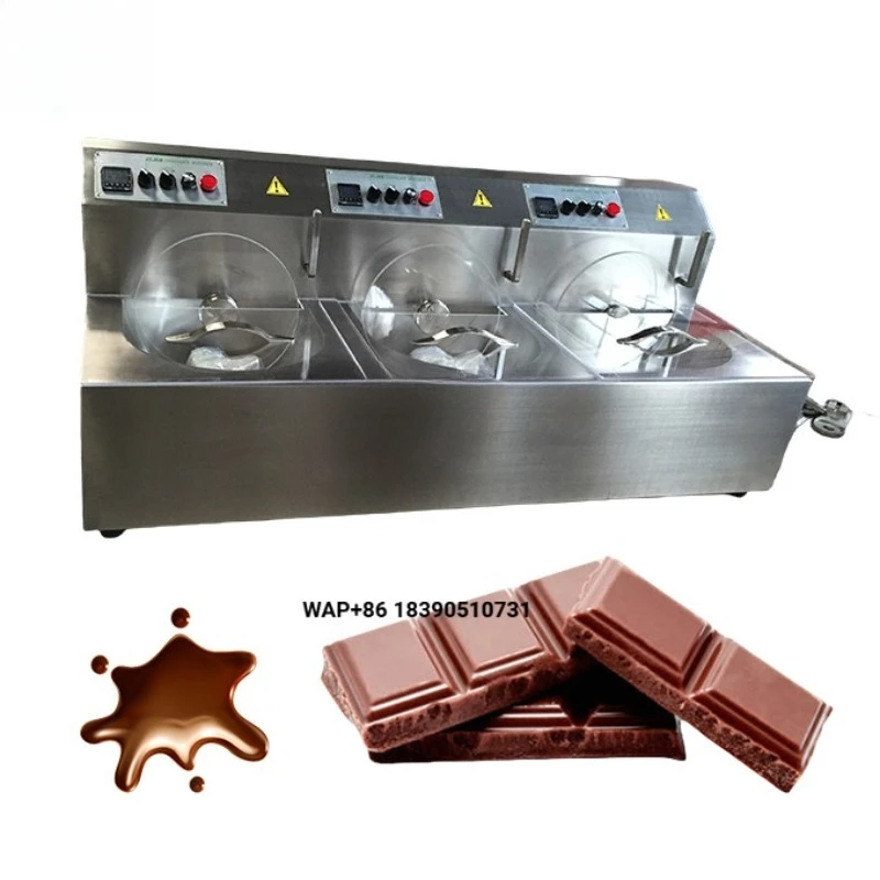 Chocolate Melter Production Machinery with Transparent Cover 24kg Chocolate Process Tempering Machines