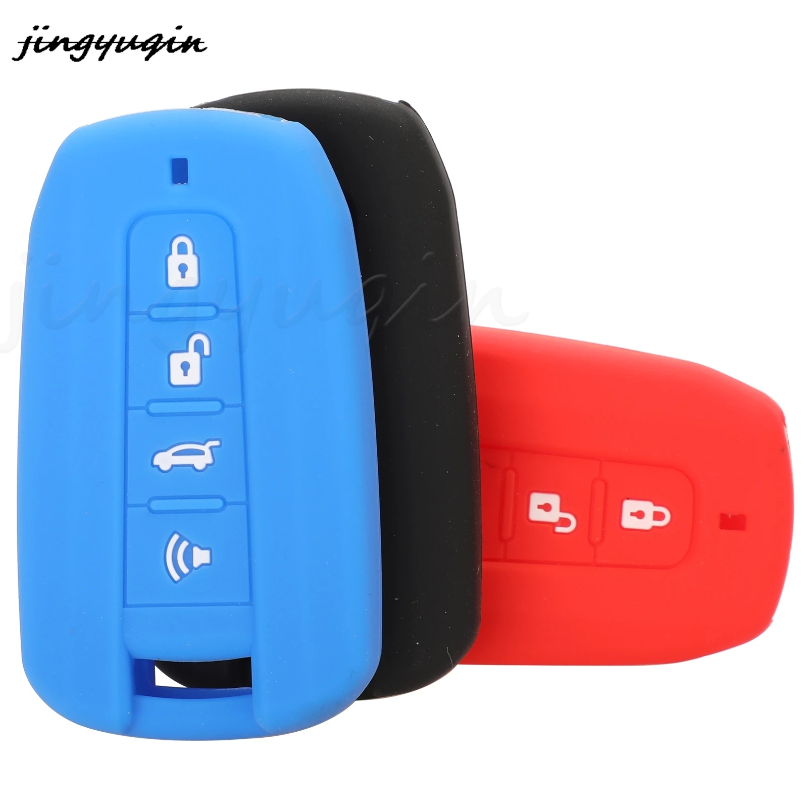 jingyuqin 3/4BTN Remote Car Key Case Silicone Protect Shell For Ssangyong Tivolan Actyon Kyron Korando Rodius Car Accessories