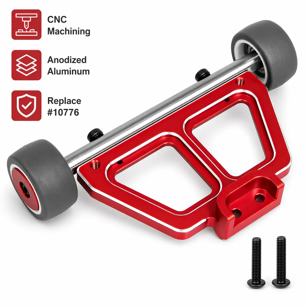 HFLRC 1/16 Traxxas Mini Maxx Mini XRT Aluminum Wheelie Bar Anti Wheelie 107154-1 108076-1 Replacement 10776 Upgrade