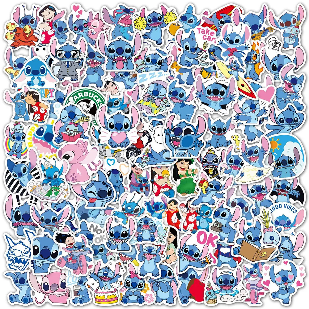 

10/30/50/100PCS Disney Cute Anime Cartoon Lilo & Stitch Stickers Scrapbook Laptop Phone Graffiti Decals Sticker Kid Classic Toy