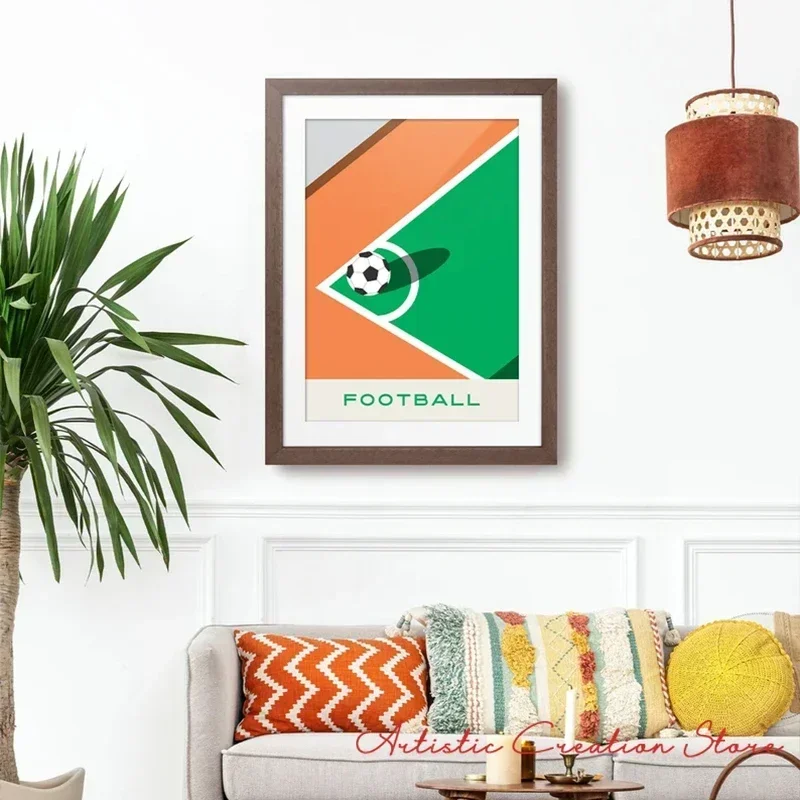 Cartoon Sport Tennis Basketball Swimming Fitness Modern Wall Canvas Decorative Painting for Living Room Gym Wall Art Home Decor