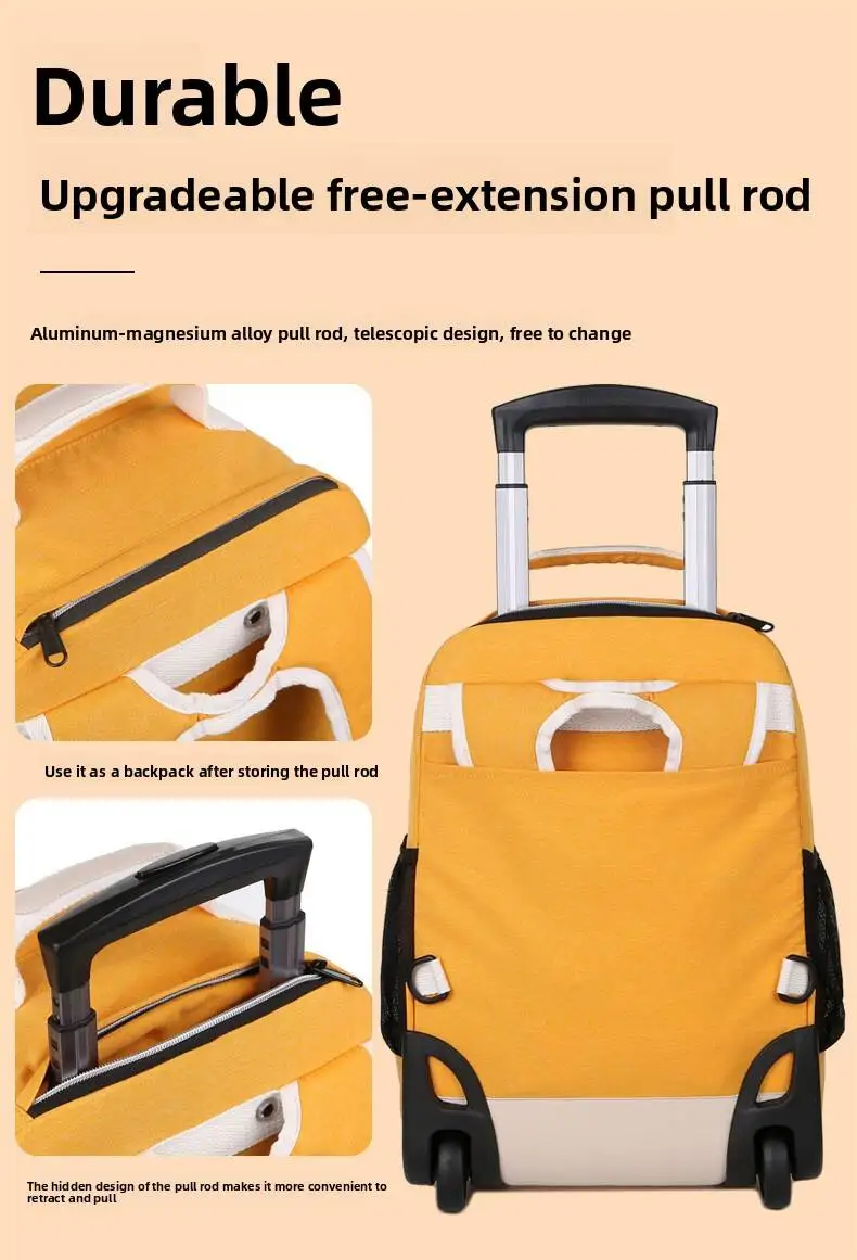 Fashion Trolley Luggage Rolling Backpack Laptop Backpack Wheels Flight Approved Water Resistant Carry on Lugagge Wheeled Bag