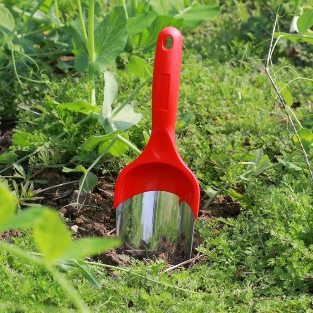 Stainless Steel Gardening Shovel Thickened Heavy-Duty Hand Shovel Anti Slippery Handle One-Piece Molding Planting Shovel