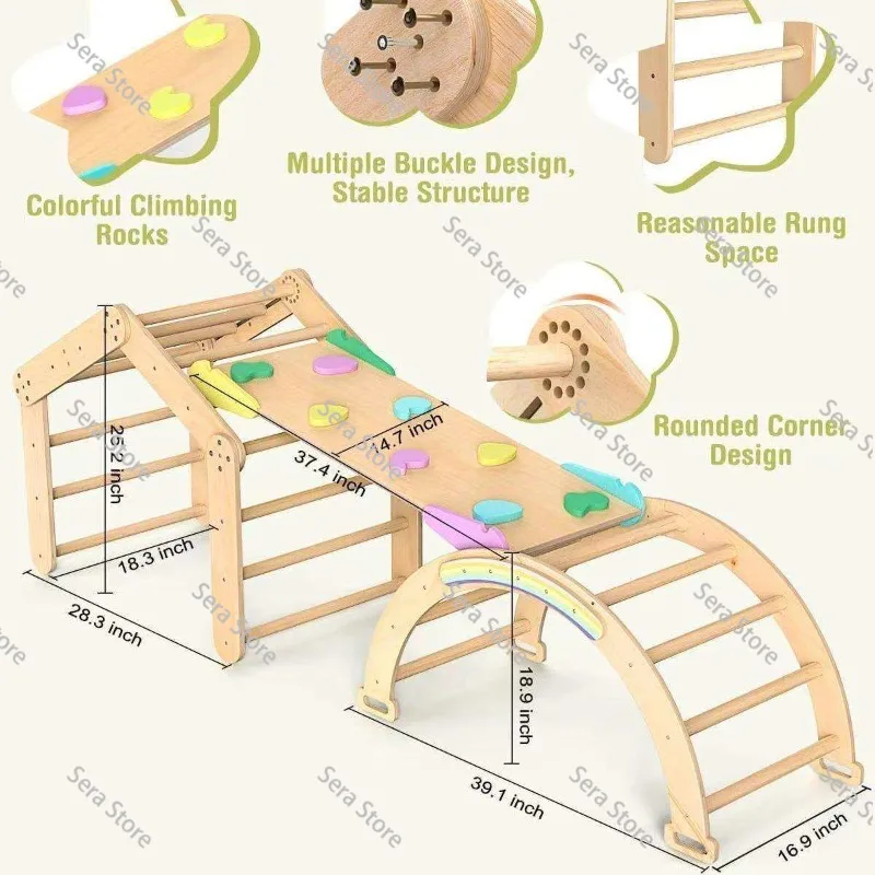 piklers triangle set kids wooden climbing piklers arch montessori pickler triangle indoor climbing frame