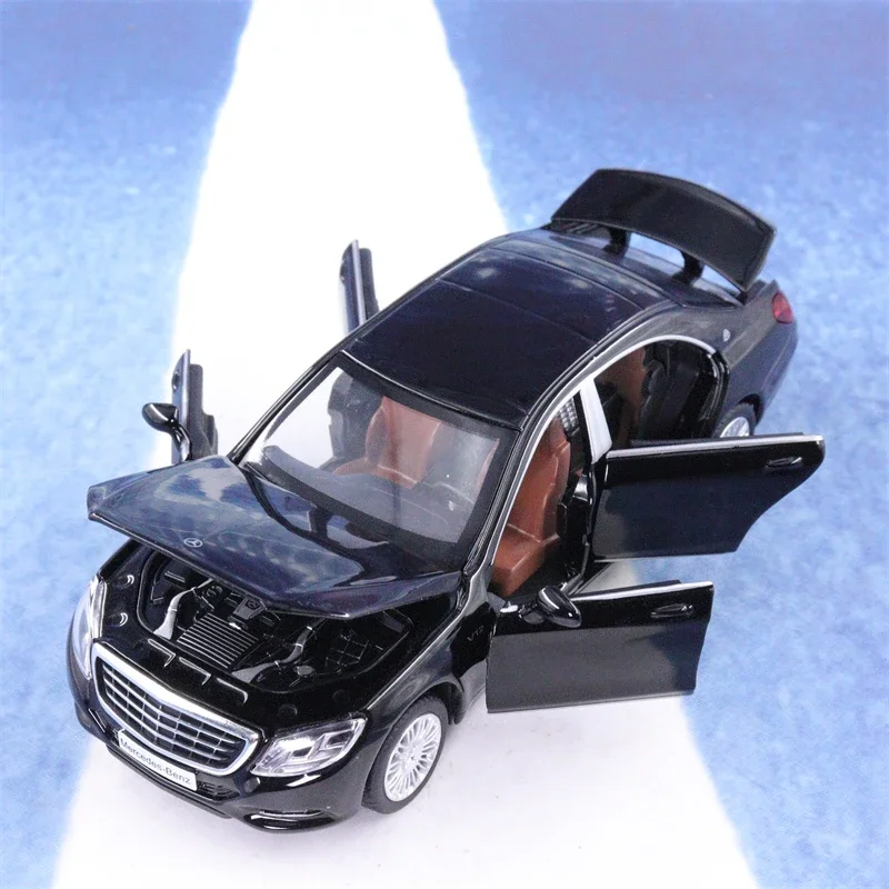 1:32 Mercedes Benz Maybach S600 Diecast Metal Car Models Simulation Vehicle Toy 6 Doors Opened Gifts For Children F293