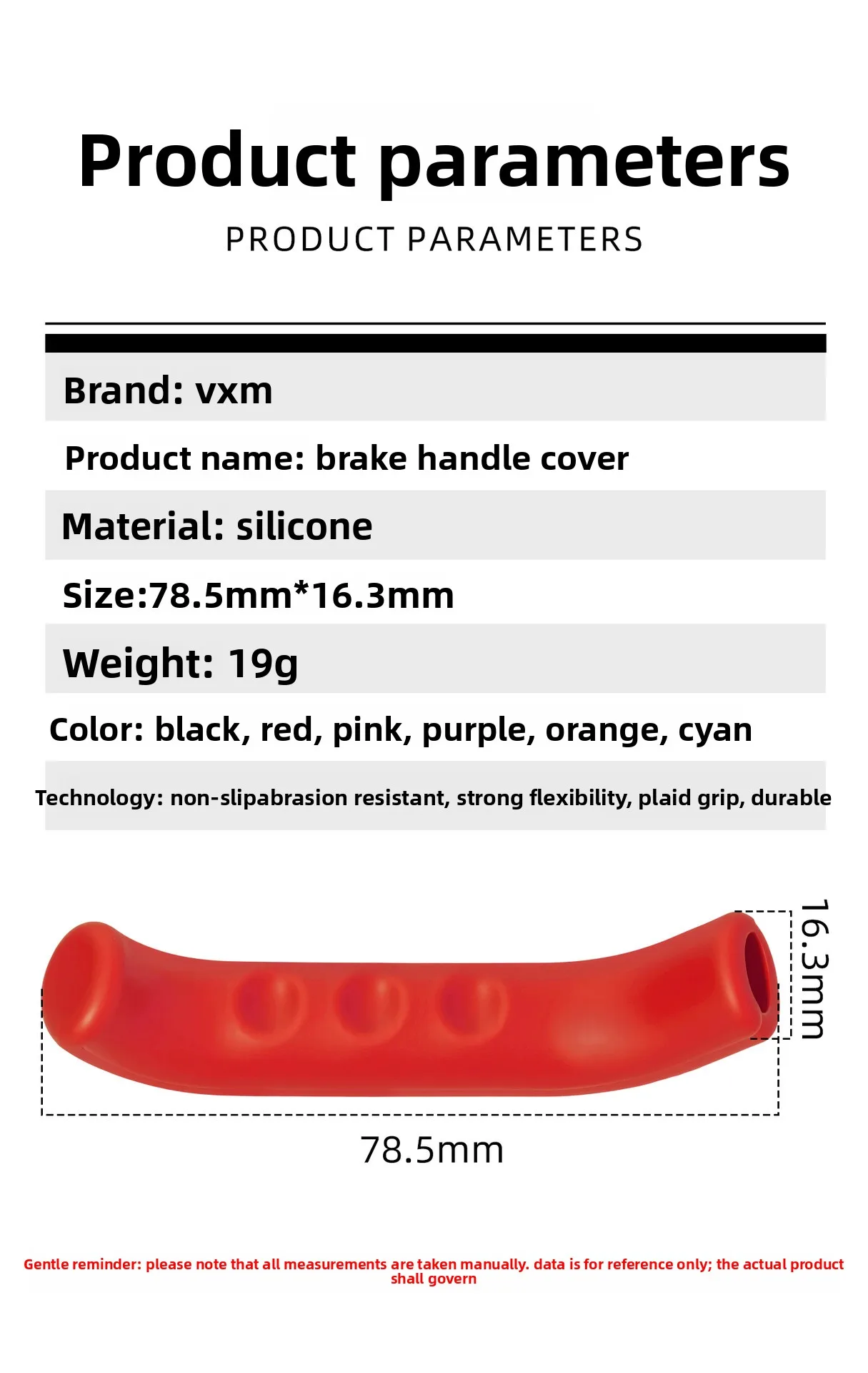 2 Paar Silikon-Bremshebelabdeckungen für Fahrräder – rutschfeste Griffhülsen, passend für Mountainbike- und Rennräder, blau-orange Fahrradgriffe – Detail 1