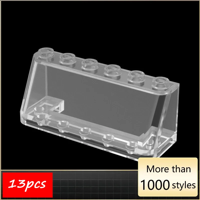 

13 шт., высокотехнологичные сборные частицы 4176 2x6x2, наклонный стеклянный кирпич, строительные блоки, комплект, сменная часть, игрушка для детей, подарки
