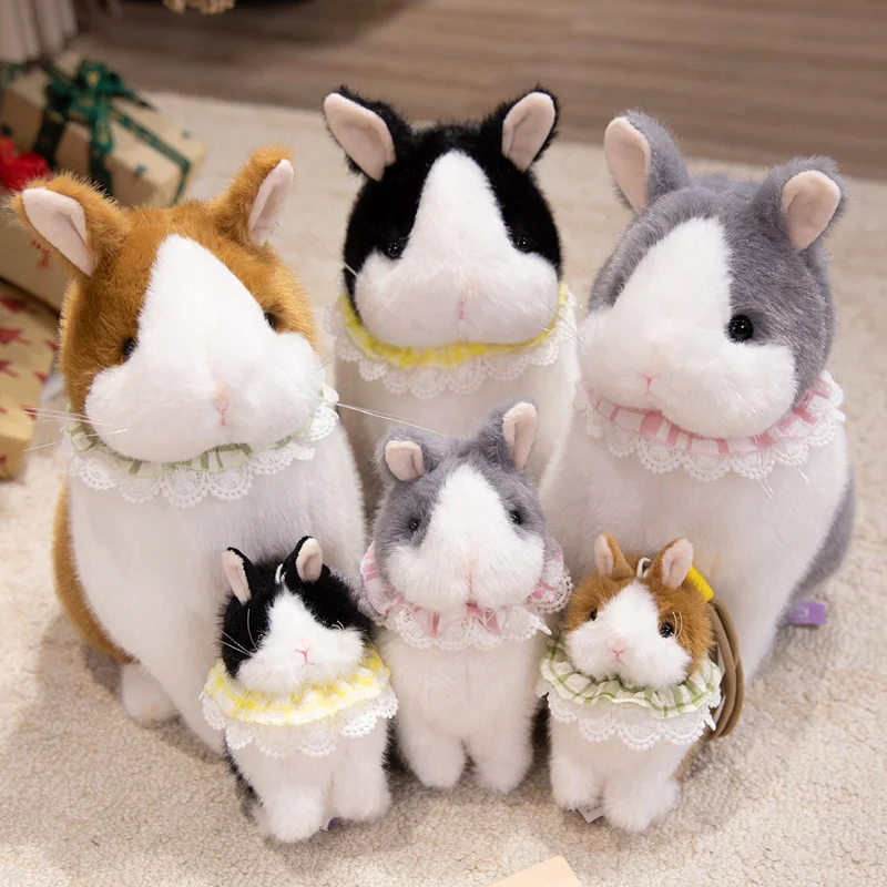 Simulation Nette Realistische Kaninchen Plüsch Spielzeug Weiche Stofftier Kawaii Flauschigen Hase Puppe Baby Schlaf Kissen für Kinder Geschenke