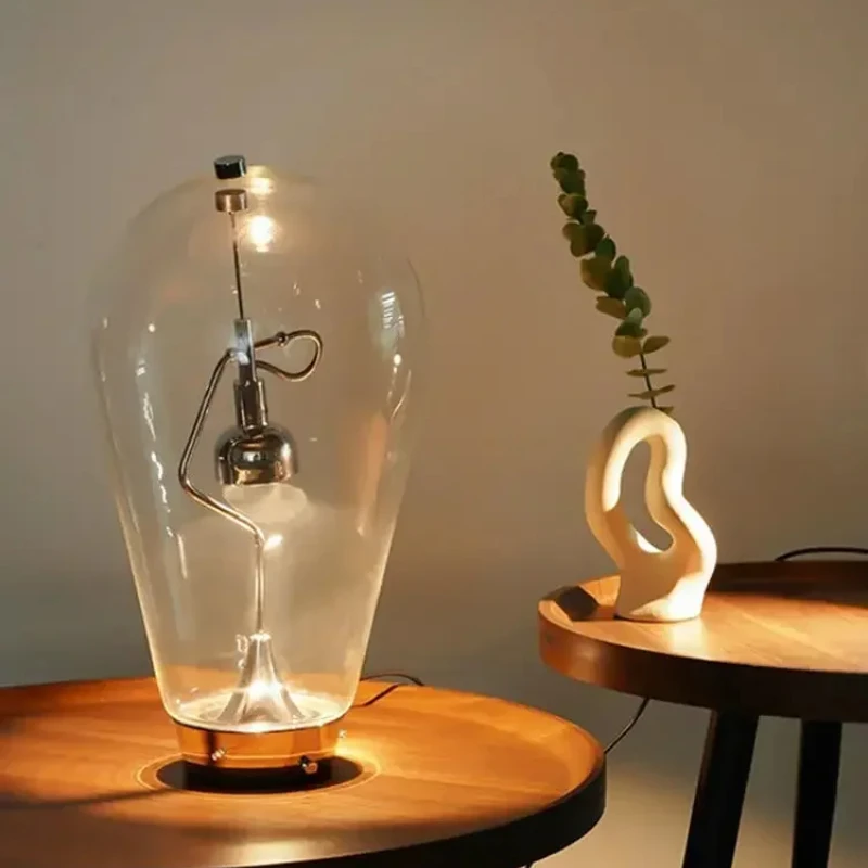 Vintage Glass Desk Lamp Industrial Table Lamp For Bedroom Study Room Office Home Decor Creative LED Bedside Desk Reading Lamp