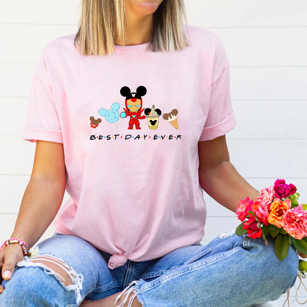 

Ironman Best Day Ever Short Sleeve T Shirt Avengers Baby Ironman Snacks T-shirt Best Day Ever Shirts Gifts Loose Causal Tee Tops