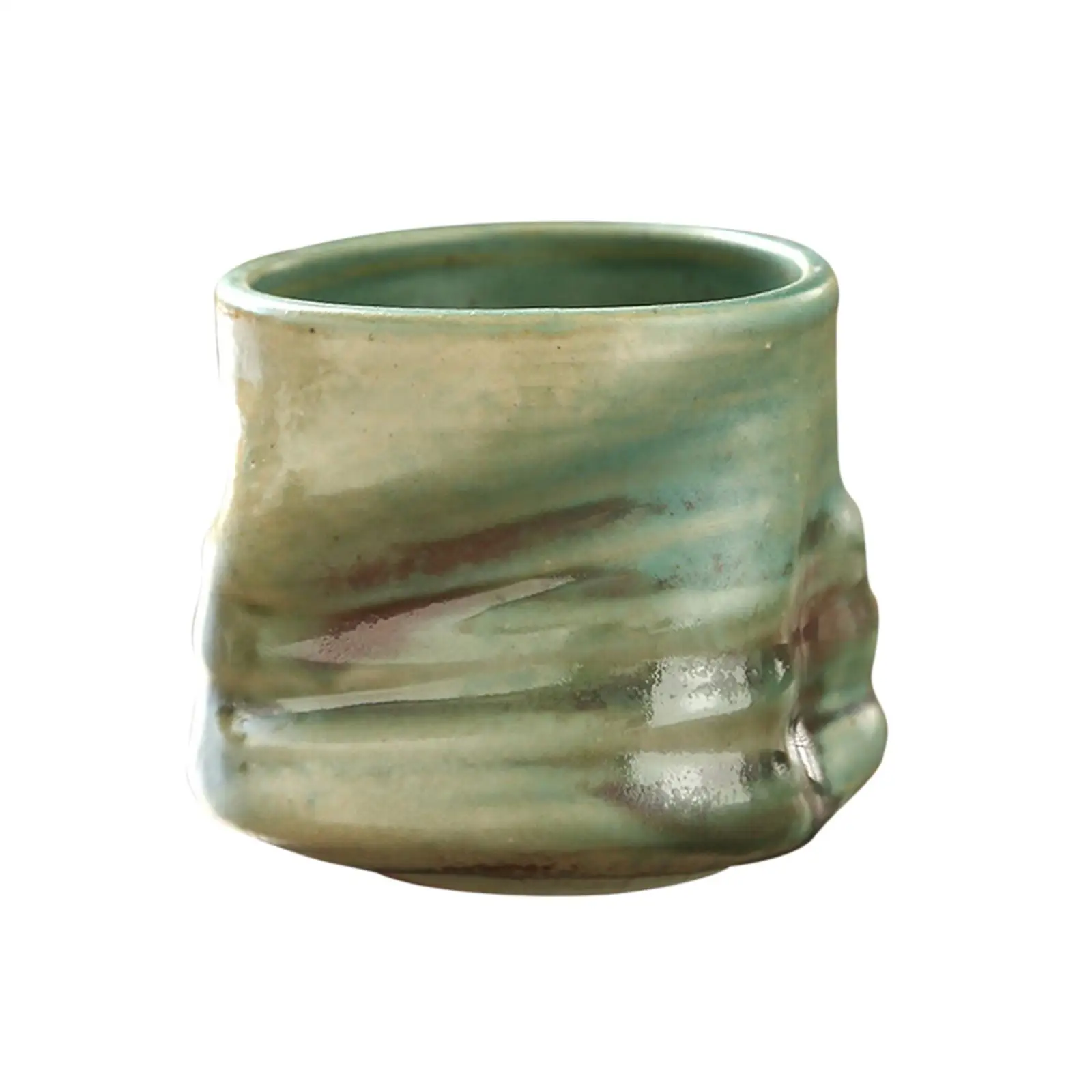 Irregular Ceramic Coffee Cup Artistic Wrinkle Design 220ml Water Mug for Women Mom Afternoon Tea Gift