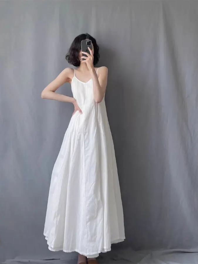 Vestido Midi F em Camadas Duplas Preto e Branco com Saia Psada em Folhas, Tamanho ande, Estilo A-Line