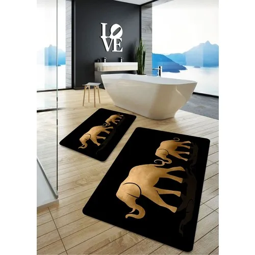 Ardizayn Elephant Pattern Slip-Resistant Leather Sole 2'li Toilet Seat Pad