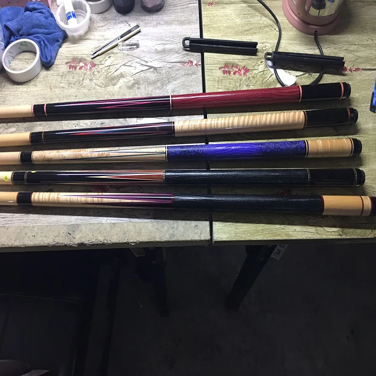 صنع بالكامل باليد بالجملة العظة اليدوية البلياردو بركة العصي السنوكر جديلة