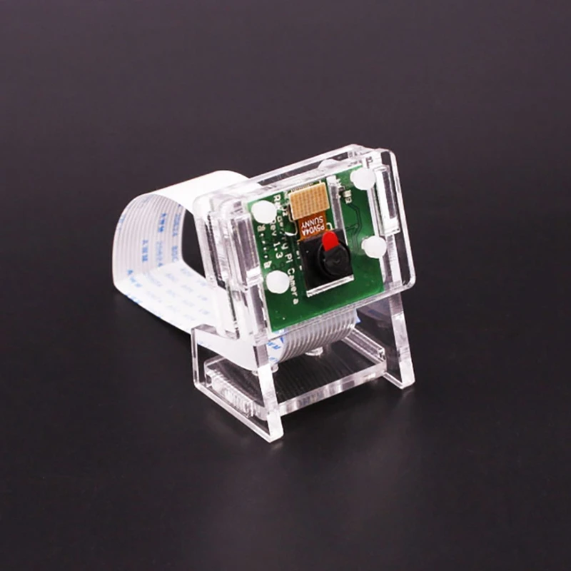 Acrílico Camera Habitação Suporte, altamente transparente, Raspberry Pi Oficial