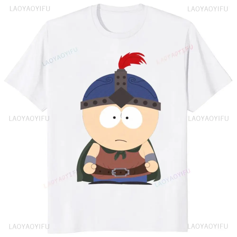 تي شيرت مطبوع من المسلسلات التلفزيونية ساوث بارك إريك كارتمان، تي شيرت هاراجوكو بأكمام قصيرة للجنسين، نمط كبير