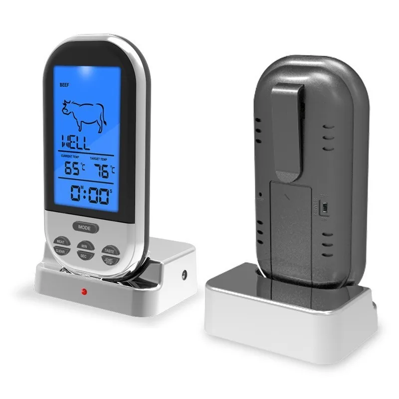 Meat Thermometers Bluetooth LCD Digital Probe Remote Wireless BBQ Grill Kitchen Thermometer Home Cooking Tools with Timer Alarm