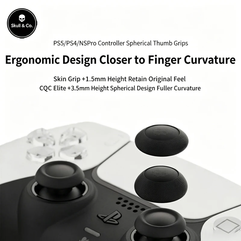 Skull&Co. Cubierta protectora de joystick esférico tipo hongo para controladores de juegos PS5-PS4-NSPro NS2PRO