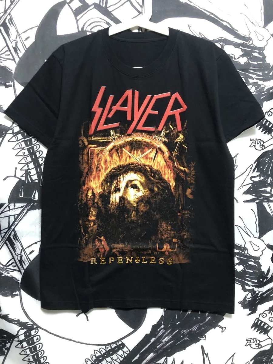 

Slayer Band Thailand and The United States Small Rock Pure Cotton Men's and Women's Short Sleeve T-shirt Base Thrash Metal