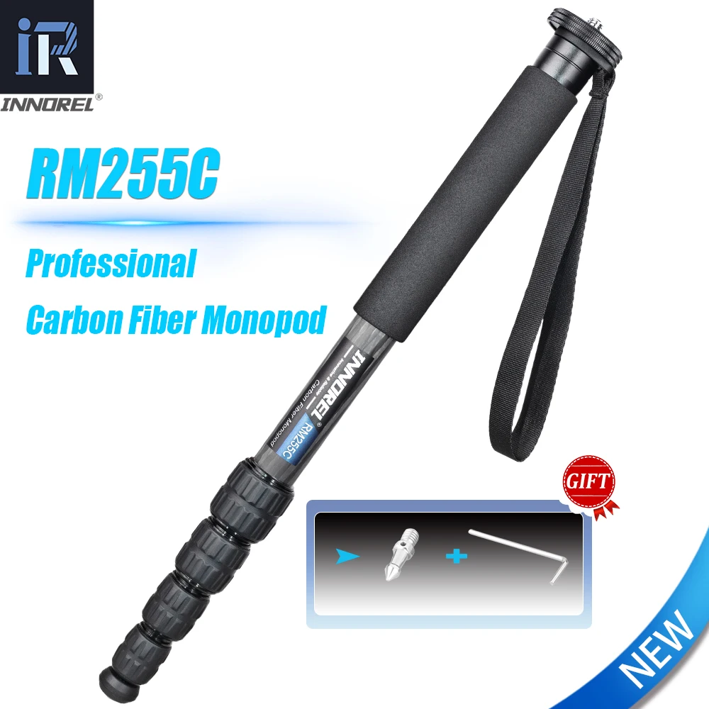 

5-Section Professional Travel Carbon Fiber Camera Monopod Photography Bracket RM255C for Canon Nikon Sony DSLR Camera Load 7kg