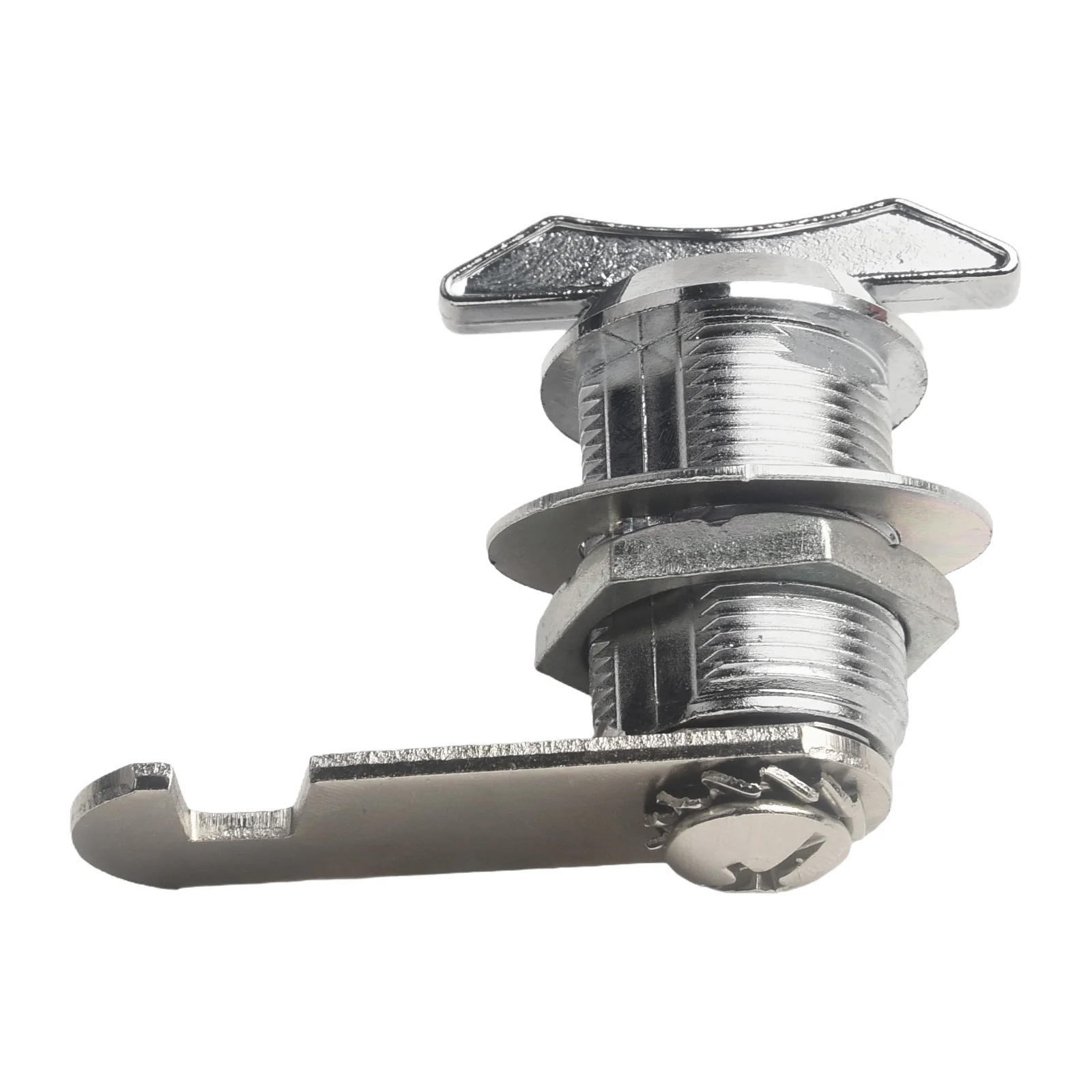 Zatrzask przedziału bagażnika Krzywka drzwi przedziału RV Chromowana Łatwa instalacja Wysoka jakość Praktyczne zastosowanie Bezpieczne