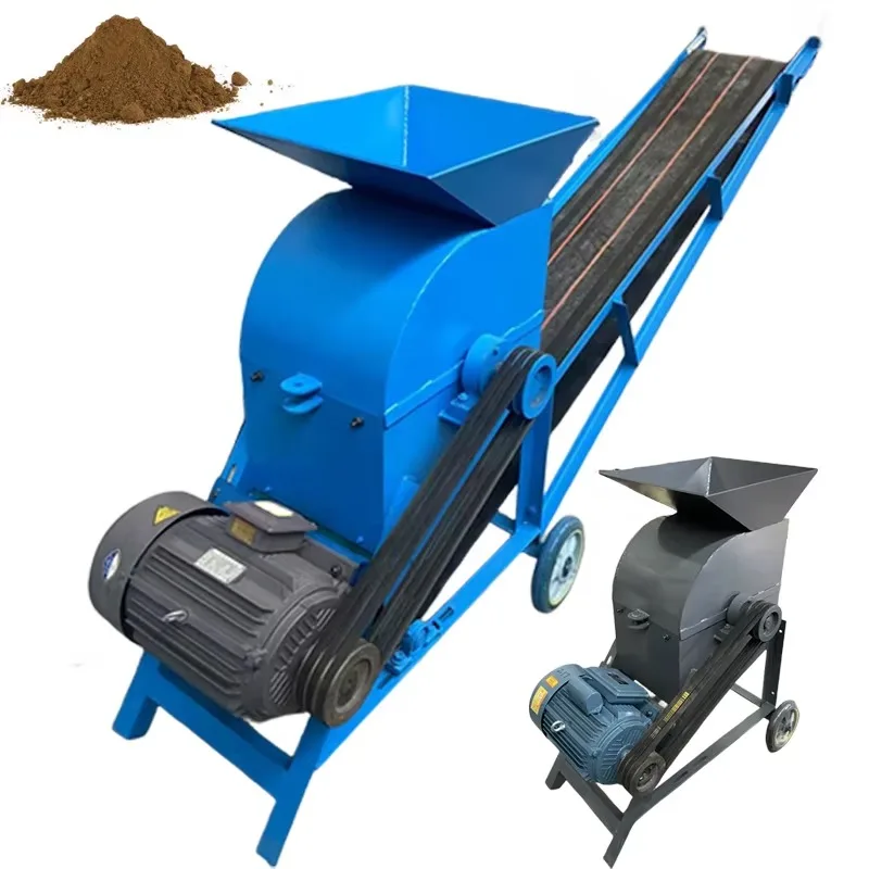 

Мобильная малогабаритная дробилка для почвы, молотковая мельница для сухого и влажного измельчения, для навоза КРС, строительных отходов, угля, производства каменной пыли