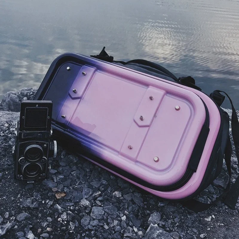 Travel bags, travel tote bags, sports backpacks, fitness bags, small duffel bags.
